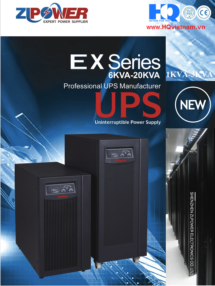 UPS ZLPOWER 1pha Online: 6-10KVA (P/No: EX6K-EX10K-EX6KL-EX10KL)